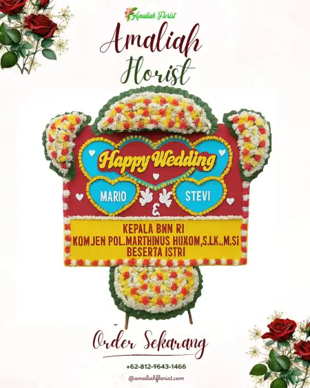 Papan Bunga Pernikahan Kelayan Dalam